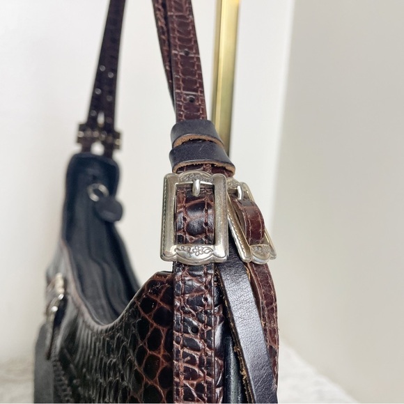 Brighton Black and Brown Hobo Mini Bag - Picture 7 of 10